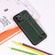 iPhone 11 Pro Max Top Layer Cowhide Shockproof Protective Case with Wrist Strap Bracket - Green