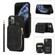 iPhone 11 Pro Max Zipper Card Bag Back Cover Phone Case - Black