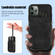 iPhone 11 Pro Max Zipper Card Bag Back Cover Phone Case - Black