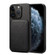 iPhone 11 Pro Max Imitation Calfskin Leather Back Phone Case with Holder - Black