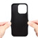 iPhone 11 Pro Max Imitation Calfskin Leather Back Phone Case with Holder - Black