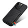 iPhone 11 Pro Max Imitation Calfskin Leather Back Phone Case with Holder - Black
