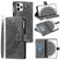 iPhone 11 Pro Max Multi-Card Totem Zipper Leather Phone Case - Grey