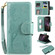 iPhone 11 Pro Max Woman and Cat Embossed Horizontal Flip Leather Case, with Wallet & Holder & Card Slots & Photo Frame & Mirror & Lanyard - Green