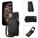 iPhone 11 Pro Max Rhombic Texture RFID Phone Case with Lanyard & Mirror - Black