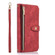 iPhone 11 Pro Max Dream 9-Card Wallet Zipper Bag Leather Phone Case - Red