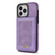 iPhone 11 Pro Max N.BEKUS Vertical Flip Card Slot RFID Phone Case iPhone 14 Pro Max - Purple