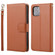 iPhone 11 Pro Max Plain Weave Cowhide Leather Phone Case  - Brown