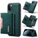 DG.MING M2 Series 3-Fold Multi Card Bag Back Cover Shockproof Case with Wallet & Holder Function iPhone 11 Pro Max - Green