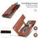iPhone 11 Pro Max Cross-body Square Double Buckle Flip Card Bag TPU+PU Case with Card Slots & Wallet & Photo & Strap  - Brown
