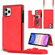 iPhone 11 Pro Max Cross-body Square Double Buckle Flip Card Bag TPU+PU Case with Card Slots & Wallet & Photo & Strap  - Red