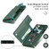 iPhone 11 Pro Max Cross-body Square Double Buckle Flip Card Bag TPU+PU Case with Card Slots & Wallet & Photo & Strap  - Green