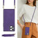 iPhone 11 Pro Max Cross-body Square Double Buckle Flip Card Bag TPU+PU Case with Card Slots & Wallet & Photo & Strap  - Purple