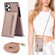 iPhone 11 Pro Max Cross-body Zipper Square TPU+PU Back Cover Case with Holder & Card Slots & Wallet & Strap  - Rose Gold