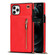iPhone 11 Pro Max Cross-body Zipper Square TPU+PU Back Cover Case with Holder & Card Slots & Wallet & Strap  - Red