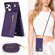 iPhone 11 Pro Max Cross-body Zipper Square TPU+PU Back Cover Case with Holder & Card Slots & Wallet & Strap  - Purple