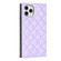 iPhone 11 Pro Max Grid Texture Lanyard Zipper Leather Phone Case - Purple