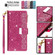 iPhone 11 Pro Max Multi-card Slots Starry Sky Laser Carving Glitter Zipper Horizontal Flip Leather Case with Holder & Wallet & Lanyard - Rose Red