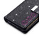 iPhone 11 Pro Max Multi-card Slots Starry Sky Laser Carving Glitter Zipper Horizontal Flip Leather Case with Holder & Wallet & Lanyard - Black