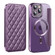 iPhone 11 Pro Max Shield Magsafe RFID Anti-theft Rhombus Leather Phone Case - Purple