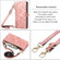 iPhone 11 Pro Max Geometric Zipper Wallet Side Buckle Leather Phone Case with Crossbody Lanyard - Pink