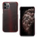 iPhone 11 Pro Max Denior Oil Wax Cowhide Phone Case - Red