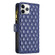 iPhone 11 Pro Max Diamond Lattice Zipper Wallet Leather Flip Phone Case  - Blue