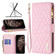 iPhone 11 Pro Max Diamond Lattice Zipper Wallet Leather Flip Phone Case  - Pink