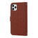 iPhone 11 Pro Max Cross Texture Lanyard Leather Phone Case - Brown