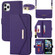 iPhone 11 Pro Max Cross Texture Lanyard Leather Phone Case - Purple