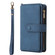 Skin Feel PU + TPU Horizontal Flip Leather Case with Holder & 15 Cards Slot & Wallet & Zipper Pocket & Lanyard iPhone 11 Pro Max - Blue