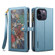 iPhone 11 Pro Max ESEBLE Star Series Lanyard Zipper Wallet RFID Leather Case - Blue