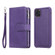 iPhone 11 Pro Max 2 in 1 Solid Color Zipper Shockproof Protective Case with Card Slots & Bracket & Photo Holder & Wallet Function - Purple