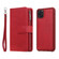 iPhone 11 Pro Max 2 in 1 Solid Color Zipper Shockproof Protective Case with Card Slots & Bracket & Photo Holder & Wallet Function - Red