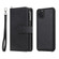 iPhone 11 Pro Max 2 in 1 Solid Color Zipper Shockproof Protective Case with Card Slots & Bracket & Photo Holder & Wallet Function - Black