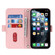 iPhone 11 Pro Max Cross Texture Lanyard Leather Phone Case - Pink