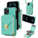 iPhone 11 Pro Max Zipper Hardware Card Wallet Phone Case - Mint Green