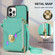 iPhone 11 Pro Max Zipper Hardware Card Wallet Phone Case - Mint Green
