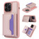 iPhone 11 Pro Max RFID Anti-theft Detachable Card Bag Leather Phone Case - Pink
