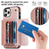 iPhone 11 Pro Max RFID Card Slot Phone Case with Long Lanyard - Rose Gold