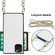 iPhone 11 Pro Max Elegant Rhombic Pattern Microfiber Leather +TPU Shockproof Case with Crossbody Strap Chain  - White