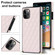 iPhone 11 Pro Max Elegant Rhombic Pattern Microfiber Leather +TPU Shockproof Case with Crossbody Strap Chain  - Pink
