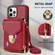 iPhone 11 Pro Max Zipper Hardware Card Wallet Phone Case - Red