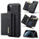 DG.MING M1 Series 3-Fold Multi Card Wallet  Back Cover Shockproof Case with Holder Function iPhone 11 Pro Max - Black