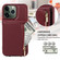 iPhone 11 Pro Max Crossbody Lanyard Zipper Wallet Leather Phone Case - Wine Red