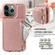 iPhone 11 Pro Max Crossbody Lanyard Zipper Wallet Leather Phone Case - Rose Gold