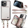 iPhone 11 Pro Max JEEHOOD C22 Series Zipper Wallet Leather Phone Case with Dual Lanyard - Rose Gold