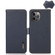 iPhone 11 Pro Max KHAZNEH Side-Magnetic Litchi Genuine Leather RFID Case  - Blue