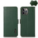 iPhone 11 Pro Max KHAZNEH Side-Magnetic Litchi Genuine Leather RFID Case  - Green