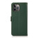 iPhone 11 Pro Max KHAZNEH Side-Magnetic Litchi Genuine Leather RFID Case  - Green